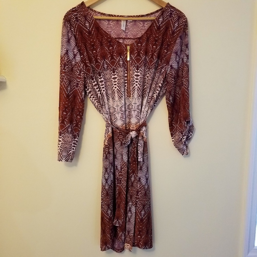 Tacera Multi Colored Convertible Sleeve Dress